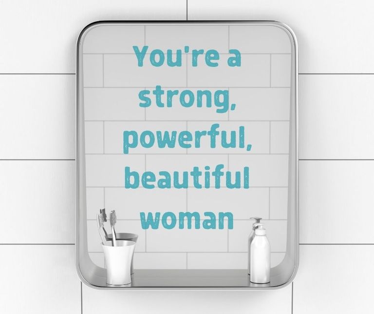 Mirror with You're a Strong, Powerful, Beautiful Woman