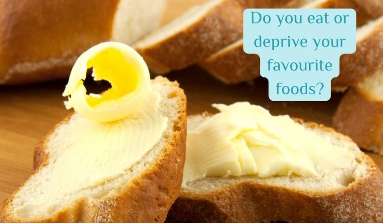 Buttered French Stick with caption Do you deprive yourself